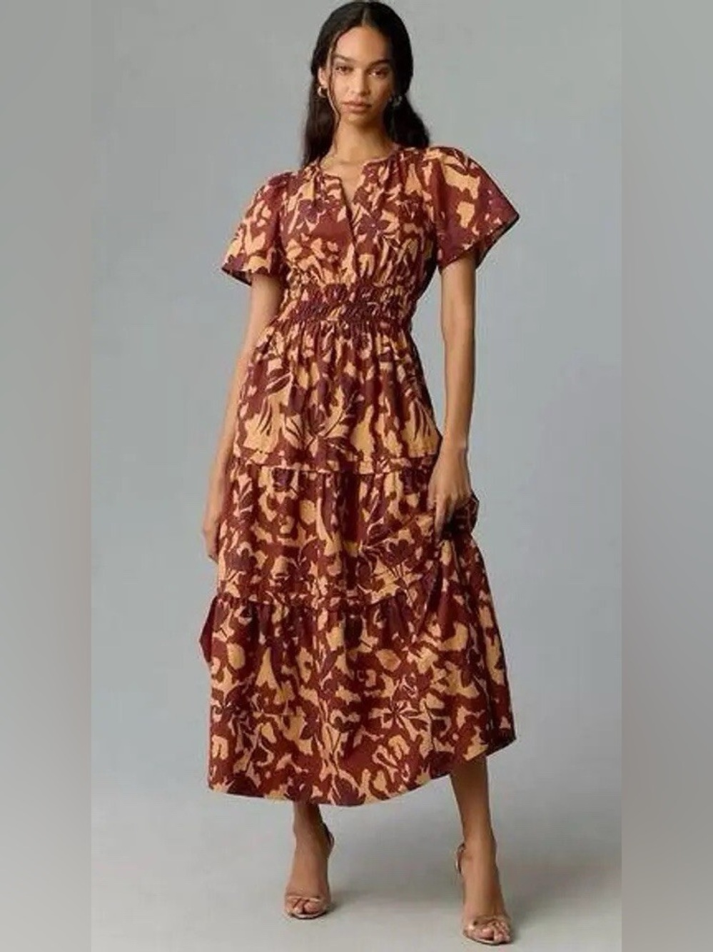 ANTHROLOGIE THE SOMERSET FORAL MAXI DRESS